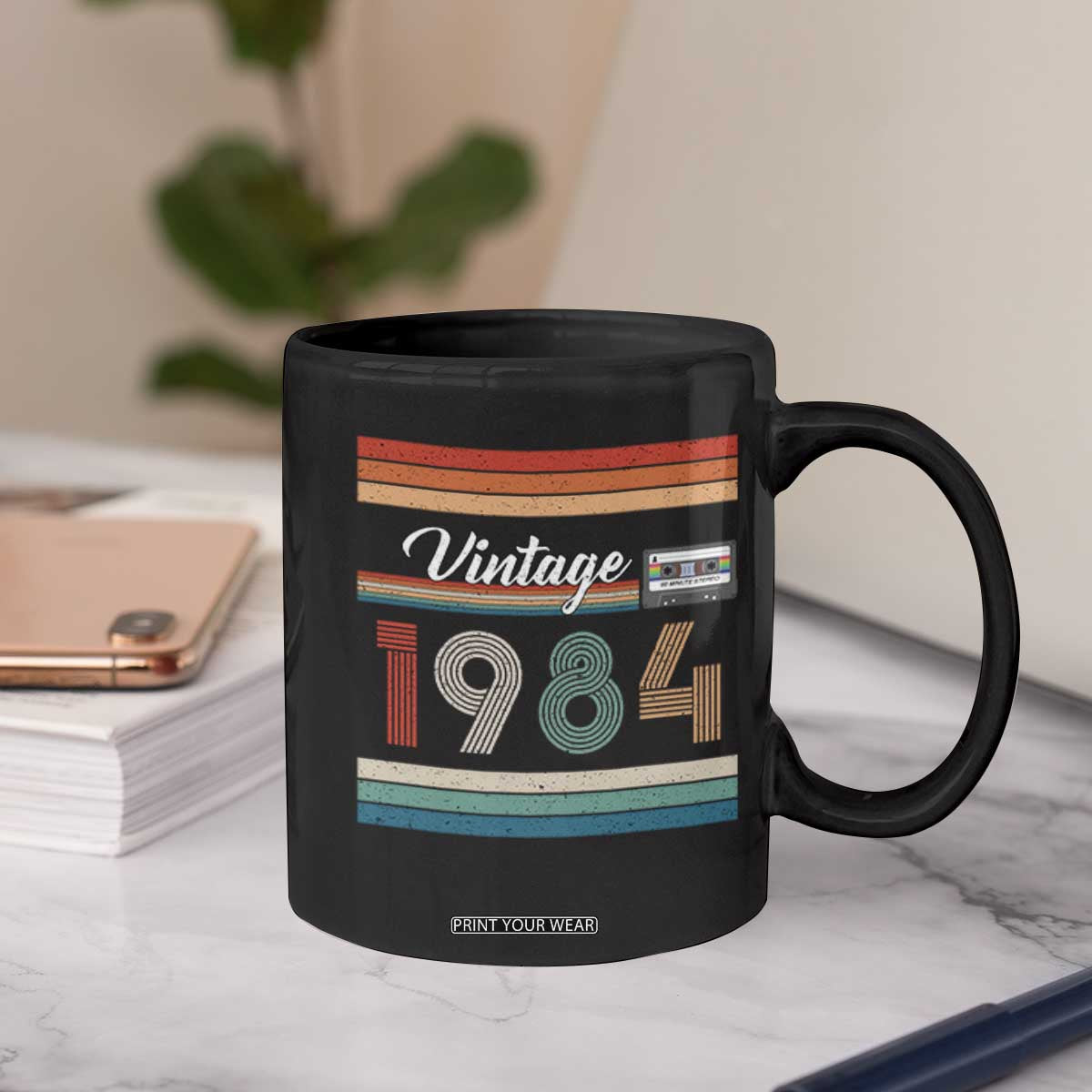 1984 Retro Birthday Coffee Mug Vintage 42th Birthday Gift Classic 90s Style TS10 Print Your Wear