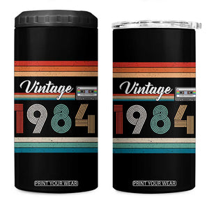 1984 Retro Birthday 4 in 1 Can Cooler Tumbler Vintage 42th Birthday Gift Classic 90s Style TS10 One Size: 16 oz Black Print Your Wear