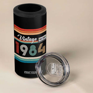 1984 Retro Birthday 4 in 1 Can Cooler Tumbler Vintage 42th Birthday Gift Classic 90s Style TS10 Print Your Wear
