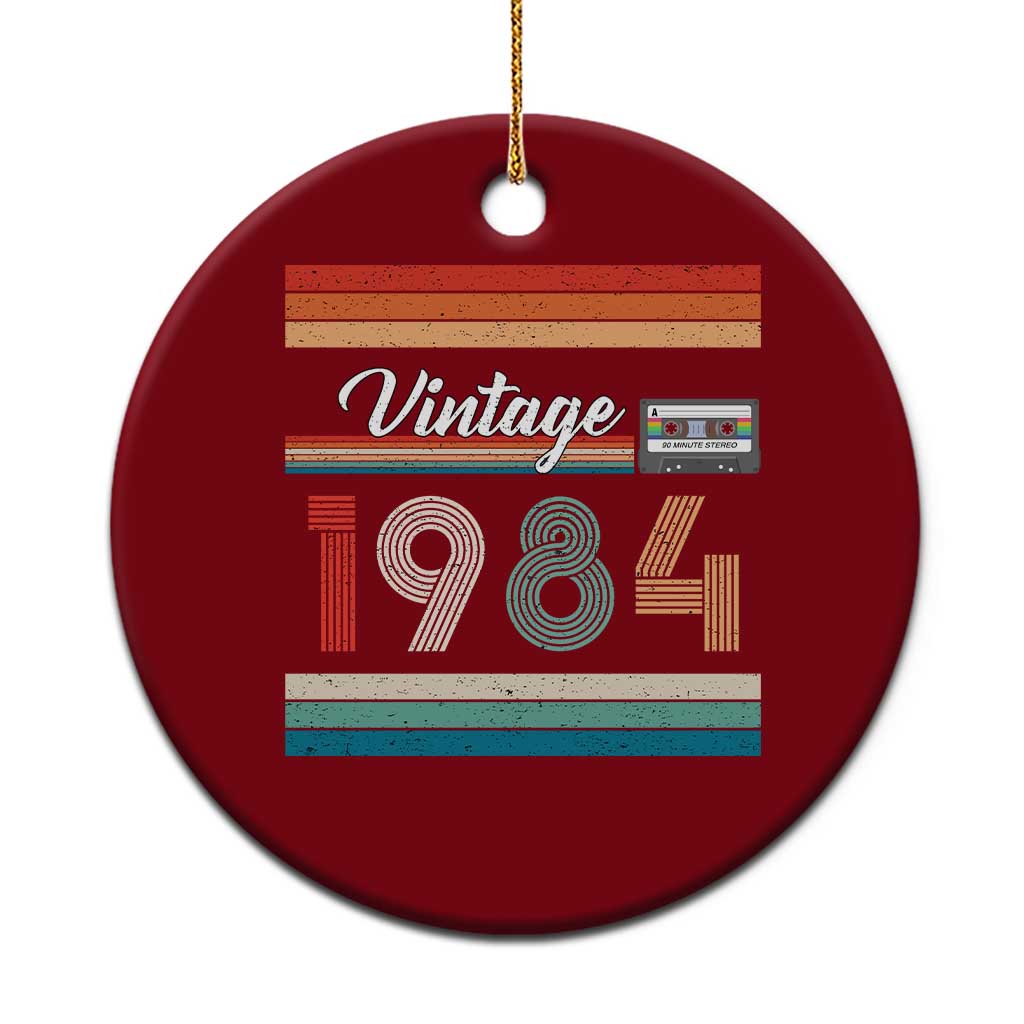 1984 Retro Birthday Ceramic Ornament Vintage 42th Birthday Gift Classic 90s Style TS10 1pc Red Print Your Wear