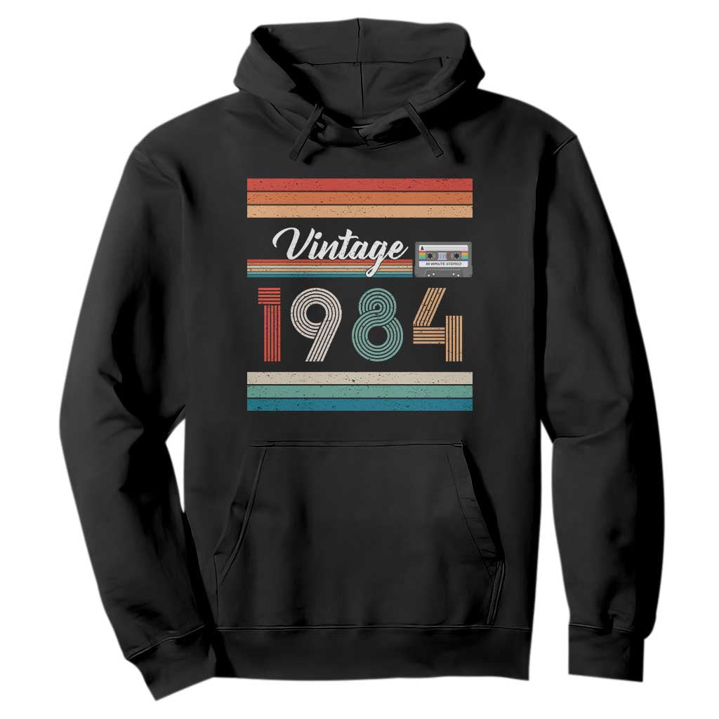 1984 Retro Birthday Hoodie Vintage 42th Birthday Gift Classic 90s Style TS10 Black Print Your Wear