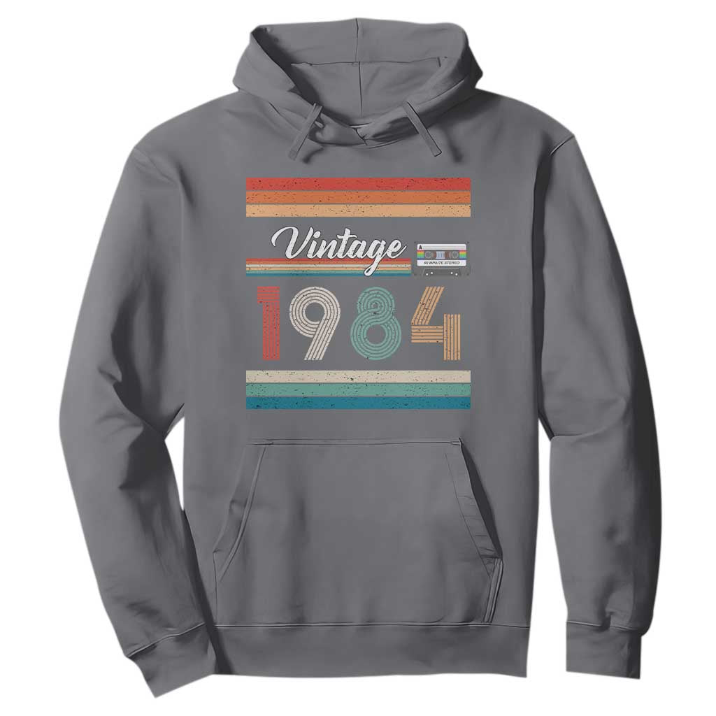 1984 Retro Birthday Hoodie Vintage 42th Birthday Gift Classic 90s Style TS10 Charcoal Print Your Wear