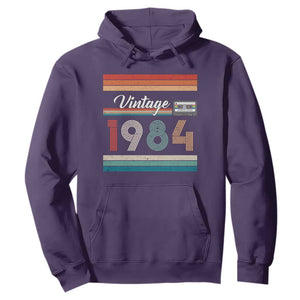 1984 Retro Birthday Hoodie Vintage 42th Birthday Gift Classic 90s Style TS10 Purple Print Your Wear
