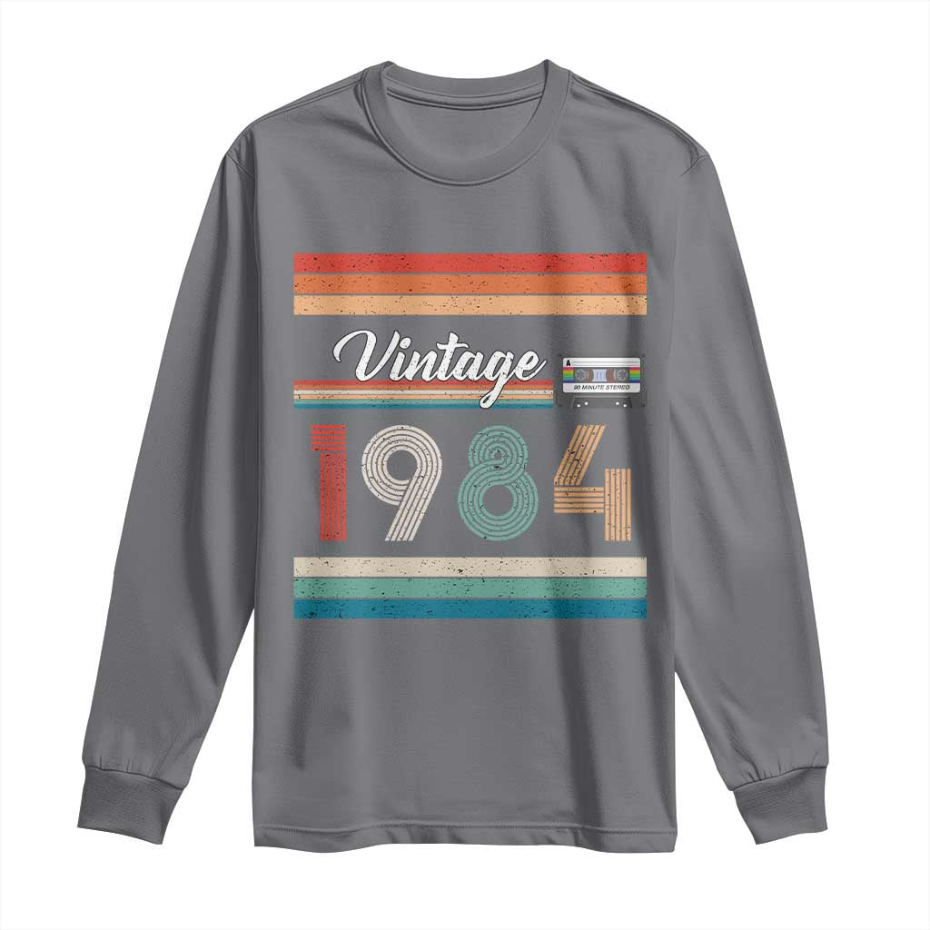 1984 Retro Birthday Long Sleeve Shirt Vintage 42th Birthday Gift Classic 90s Style TS10 Charcoal Print Your Wear