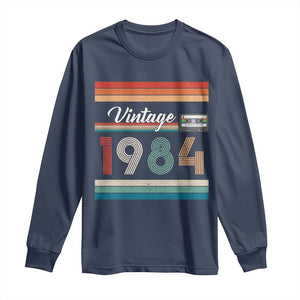 1984 Retro Birthday Long Sleeve Shirt Vintage 42th Birthday Gift Classic 90s Style TS10 Navy Print Your Wear