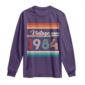 1984 Retro Birthday Long Sleeve Shirt Vintage 42th Birthday Gift Classic 90s Style TS10 Purple Print Your Wear