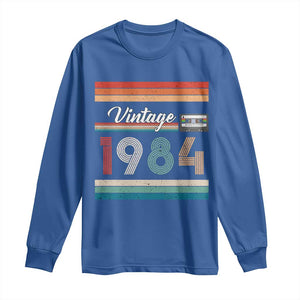 1984 Retro Birthday Long Sleeve Shirt Vintage 42th Birthday Gift Classic 90s Style TS10 Royal Blue Print Your Wear