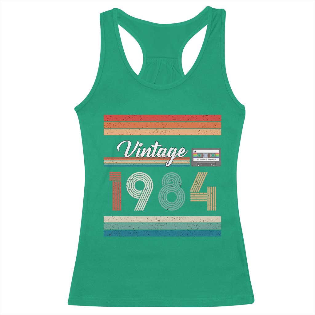 1984 Retro Birthday Racerback Tank Top Vintage 42th Birthday Gift Classic 90s Style TS10 Irish Green Print Your Wear