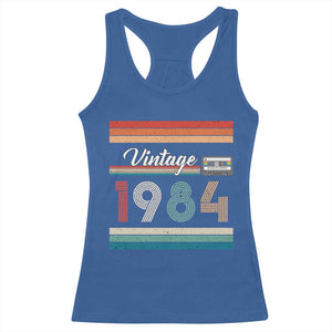1984 Retro Birthday Racerback Tank Top Vintage 42th Birthday Gift Classic 90s Style TS10 Royal Blue Print Your Wear