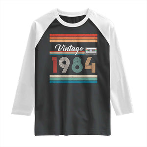 1984 Retro Birthday Raglan Shirt Vintage 42th Birthday Gift Classic 90s Style TS10 Black White Print Your Wear