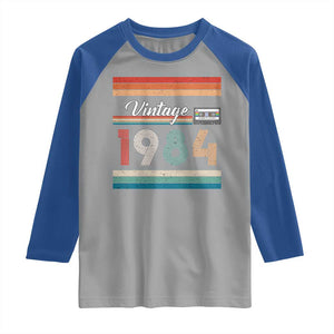 1984 Retro Birthday Raglan Shirt Vintage 42th Birthday Gift Classic 90s Style TS10 Sport Gray Royal Print Your Wear