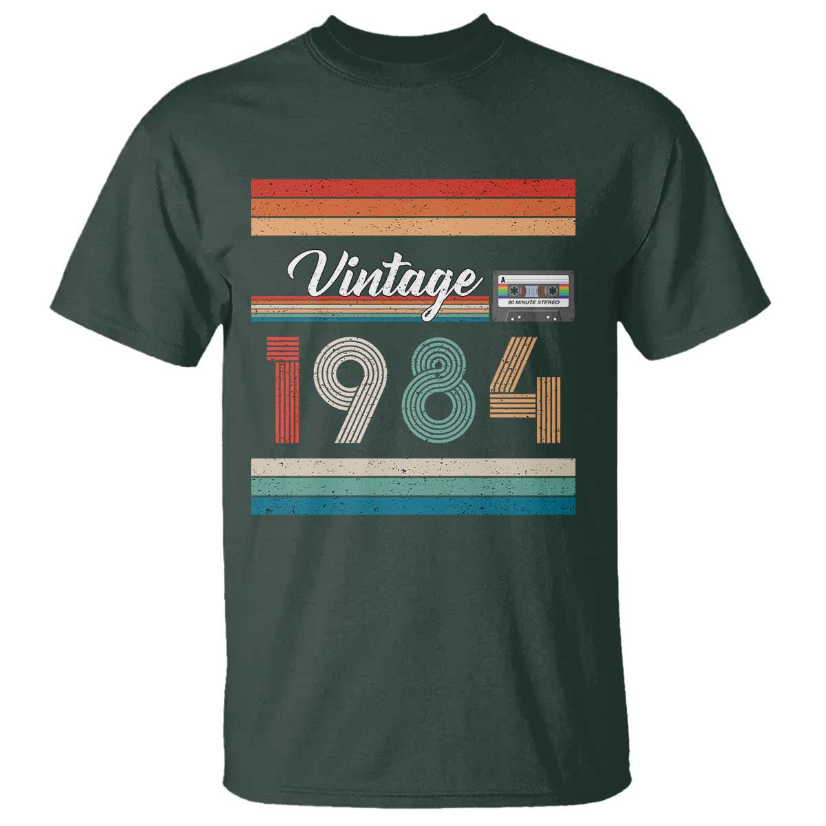 1984 Retro Birthday T Shirt Vintage 42th Birthday Gift Classic 90s Style TS10 Dark Forest Green Print Your Wear
