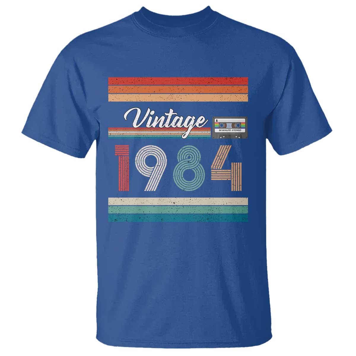 1984 Retro Birthday T Shirt Vintage 42th Birthday Gift Classic 90s Style TS10 Royal Blue Print Your Wear