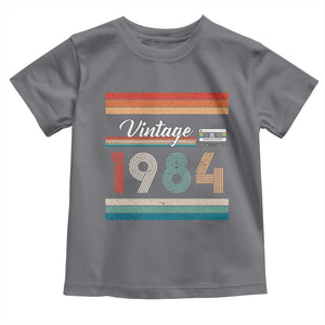 1984 Retro Birthday Toddler T Shirt Vintage 42th Birthday Gift Classic 90s Style TS10 Charcoal Print Your Wear