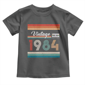 1984 Retro Birthday Toddler T Shirt Vintage 42th Birthday Gift Classic 90s Style TS10 Dark Heather Print Your Wear