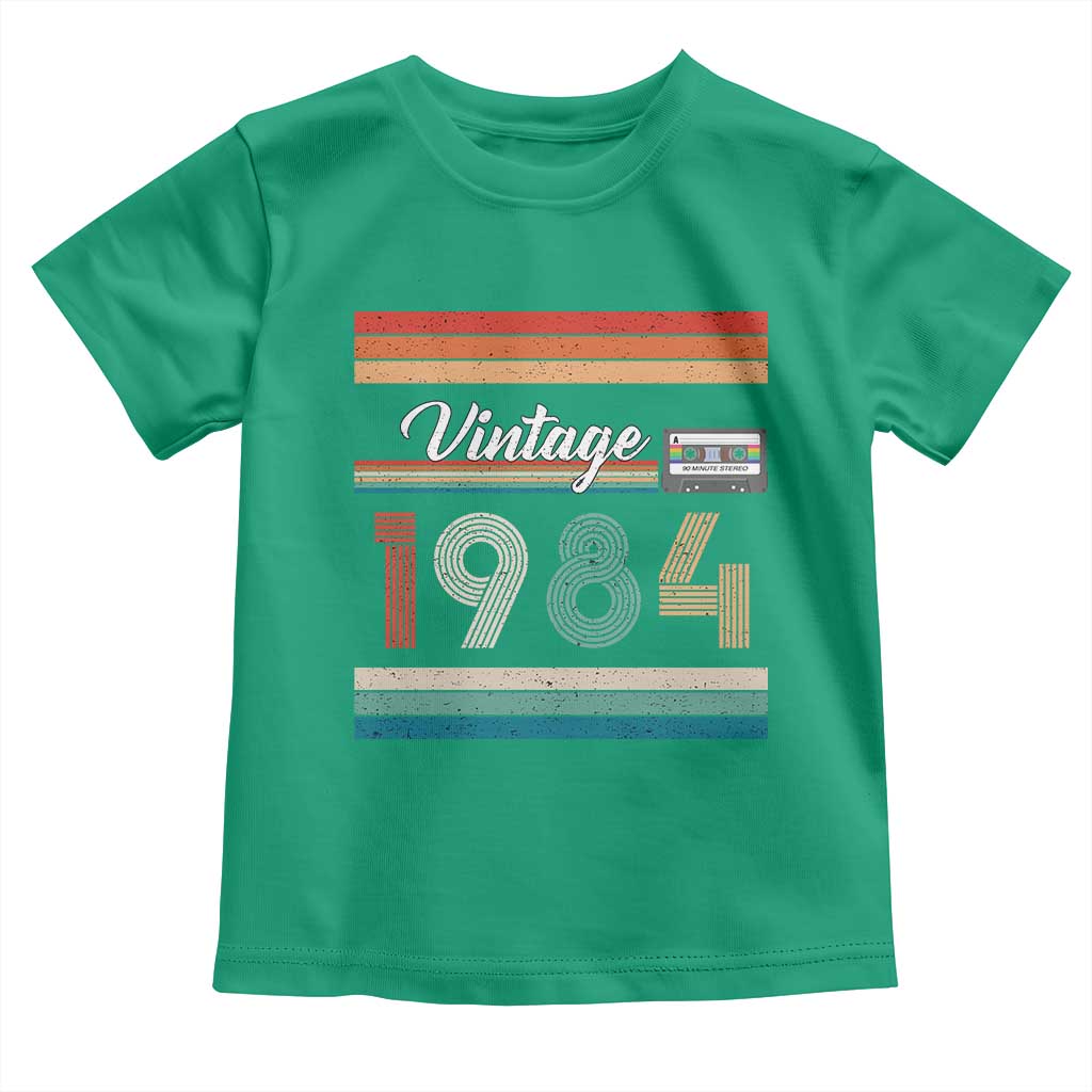 1984 Retro Birthday Toddler T Shirt Vintage 42th Birthday Gift Classic 90s Style TS10 Irish Green Print Your Wear