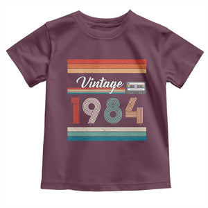 1984 Retro Birthday Toddler T Shirt Vintage 42th Birthday Gift Classic 90s Style TS10 Maroon Print Your Wear