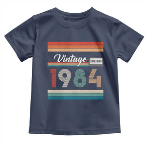 1984 Retro Birthday Toddler T Shirt Vintage 42th Birthday Gift Classic 90s Style TS10 Navy Print Your Wear