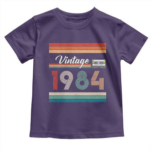 1984 Retro Birthday Toddler T Shirt Vintage 42th Birthday Gift Classic 90s Style TS10 Purple Print Your Wear