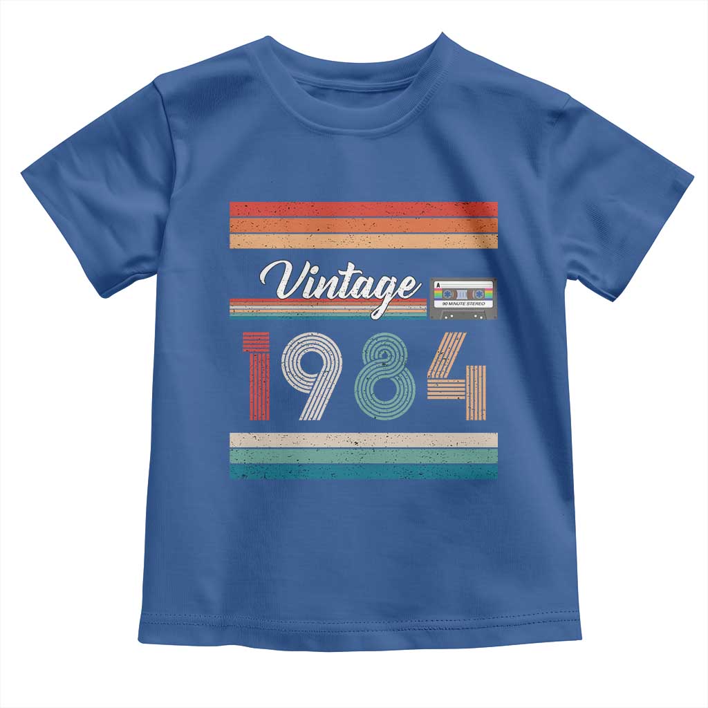 1984 Retro Birthday Toddler T Shirt Vintage 42th Birthday Gift Classic 90s Style TS10 Royal Blue Print Your Wear