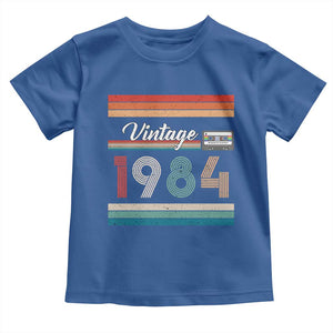 1984 Retro Birthday Toddler T Shirt Vintage 42th Birthday Gift Classic 90s Style TS10 Royal Blue Print Your Wear