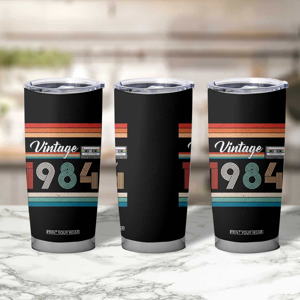 1984 Retro Birthday Tumbler Cup Vintage 42th Birthday Gift Classic 90s Style TS10 Print Your Wear