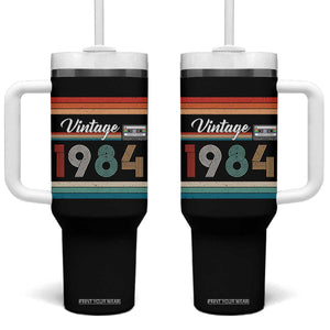 1984 Retro Birthday Tumbler With Handle Vintage 42th Birthday Gift Classic 90s Style TS10 One Size: 40 oz Black Print Your Wear