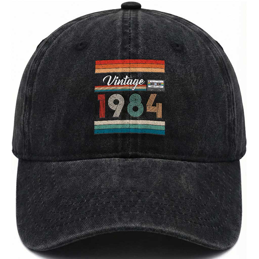 1984 Retro Birthday Washed Cotton Baseball Cap Vintage 42th Birthday Gift Classic 90s Style