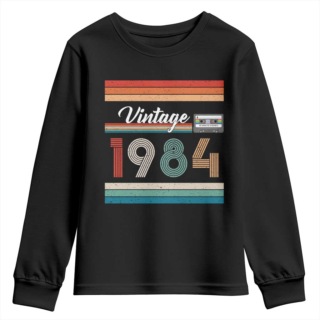 1984 Retro Birthday Youth Sweatshirt Vintage 42th Birthday Gift Classic 90s Style TS10 Black Print Your Wear