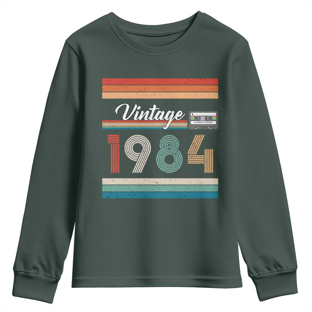 1984 Retro Birthday Youth Sweatshirt Vintage 42th Birthday Gift Classic 90s Style TS10 Dark Forest Green Print Your Wear