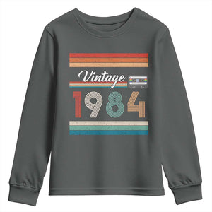 1984 Retro Birthday Youth Sweatshirt Vintage 42th Birthday Gift Classic 90s Style TS10 Dark Heather Print Your Wear