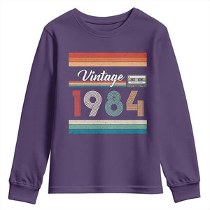 1984 Retro Birthday Youth Sweatshirt Vintage 42th Birthday Gift Classic 90s Style TS10 Purple Print Your Wear