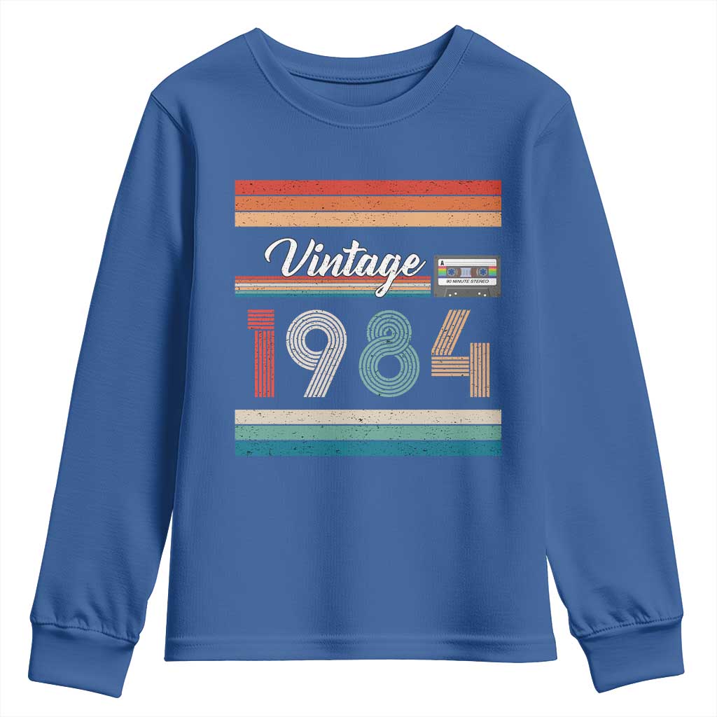 1984 Retro Birthday Youth Sweatshirt Vintage 42th Birthday Gift Classic 90s Style TS10 Royal Blue Print Your Wear