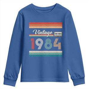 1984 Retro Birthday Youth Sweatshirt Vintage 42th Birthday Gift Classic 90s Style TS10 Royal Blue Print Your Wear