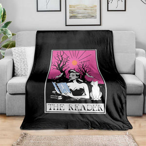 The Reader Tarot Throw Blanket Witch Reading Book Club Occult Cat Mom TS10 Print Your Wear