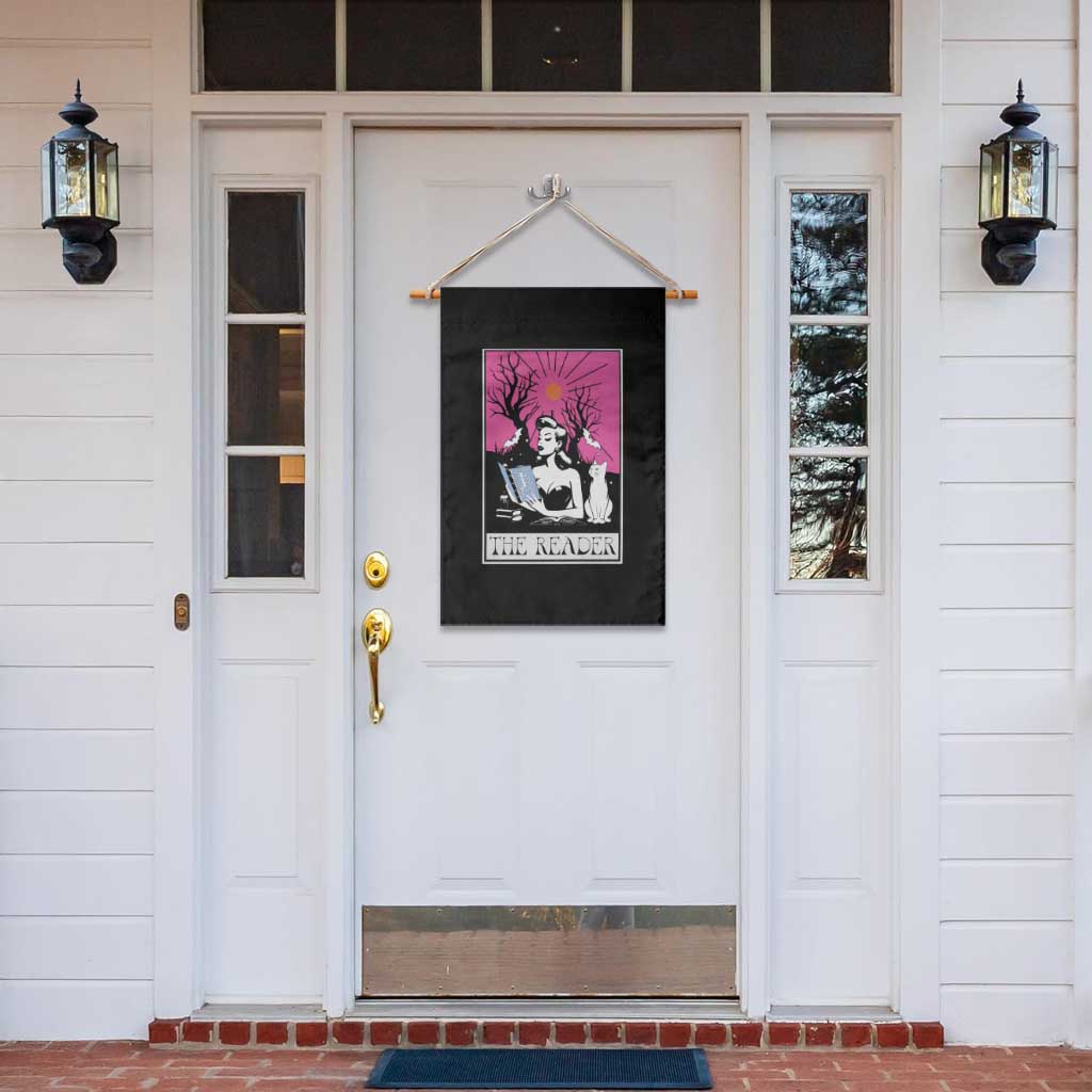 The Reader Tarot Garden Flag Witch Reading Book Club Occult Cat Mom TS10 Print Your Wear