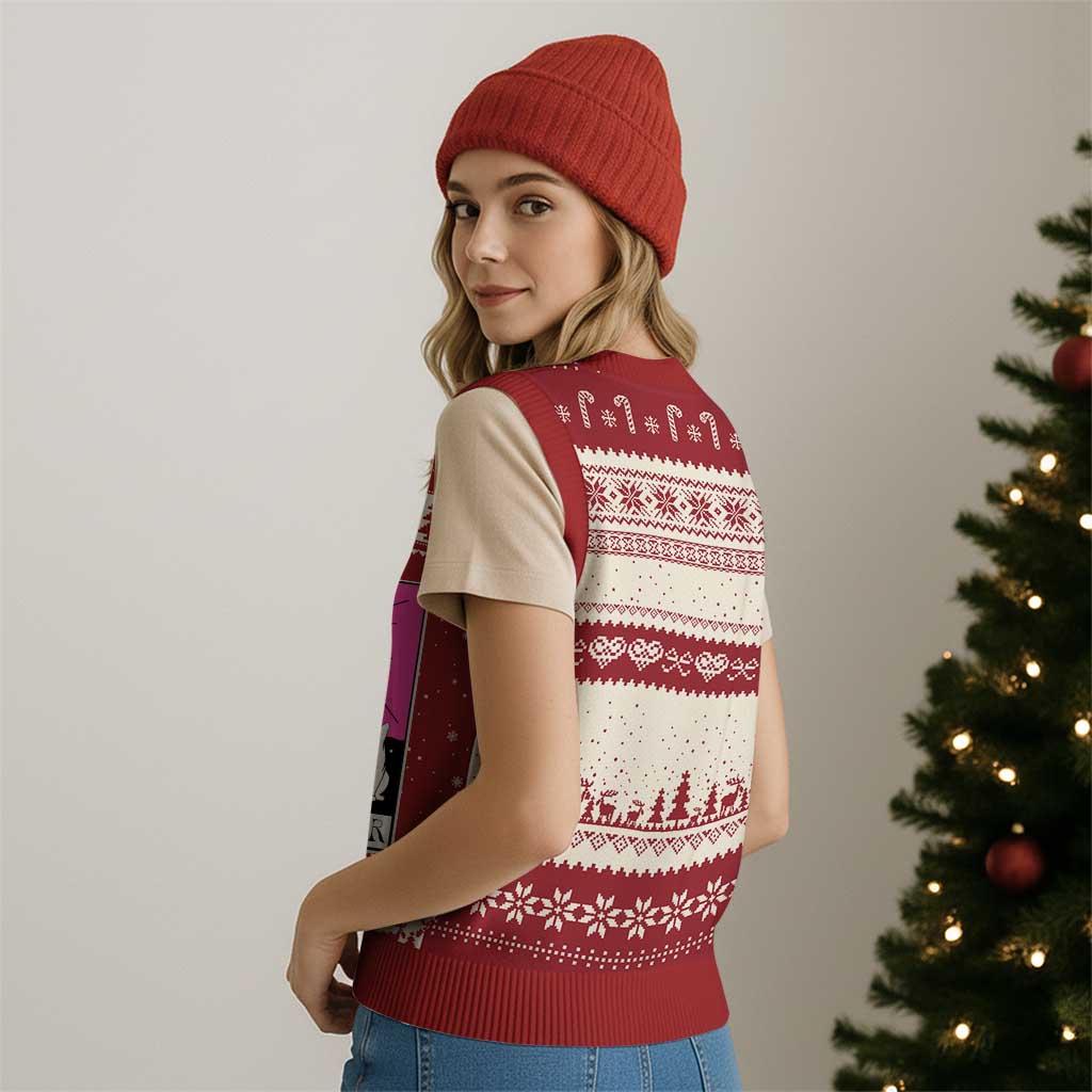 The Reader Tarot V-Neck Knit Sweater Vest Witch Reading Book Club Occult Cat Mom TS10 Print Your Wear