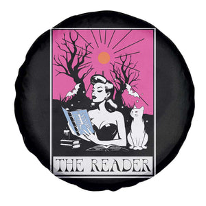 The Reader Tarot Spare Tire Cover Witch Reading Book Club Occult Cat Mom TS10 Print Your Wear