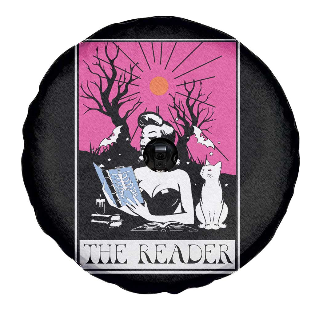 The Reader Tarot Spare Tire Cover Witch Reading Book Club Occult Cat Mom TS10 Print Your Wear