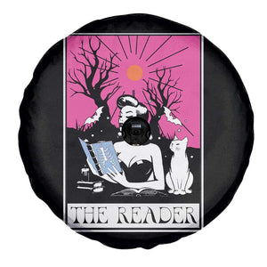 The Reader Tarot Spare Tire Cover Witch Reading Book Club Occult Cat Mom TS10 Print Your Wear