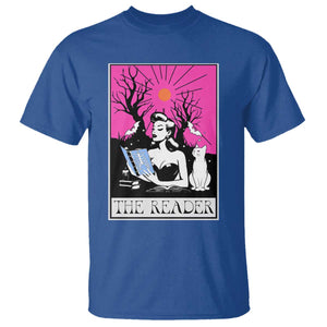 The Reader Tarot T Shirt Witch Reading Book Club Occult Cat Mom TS10 Royal Blue Print Your Wear