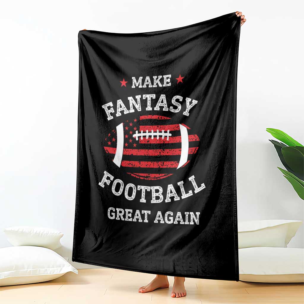 Funny Make Fantasy Football Great Again Throw Blanket TS10 Print Your Wear