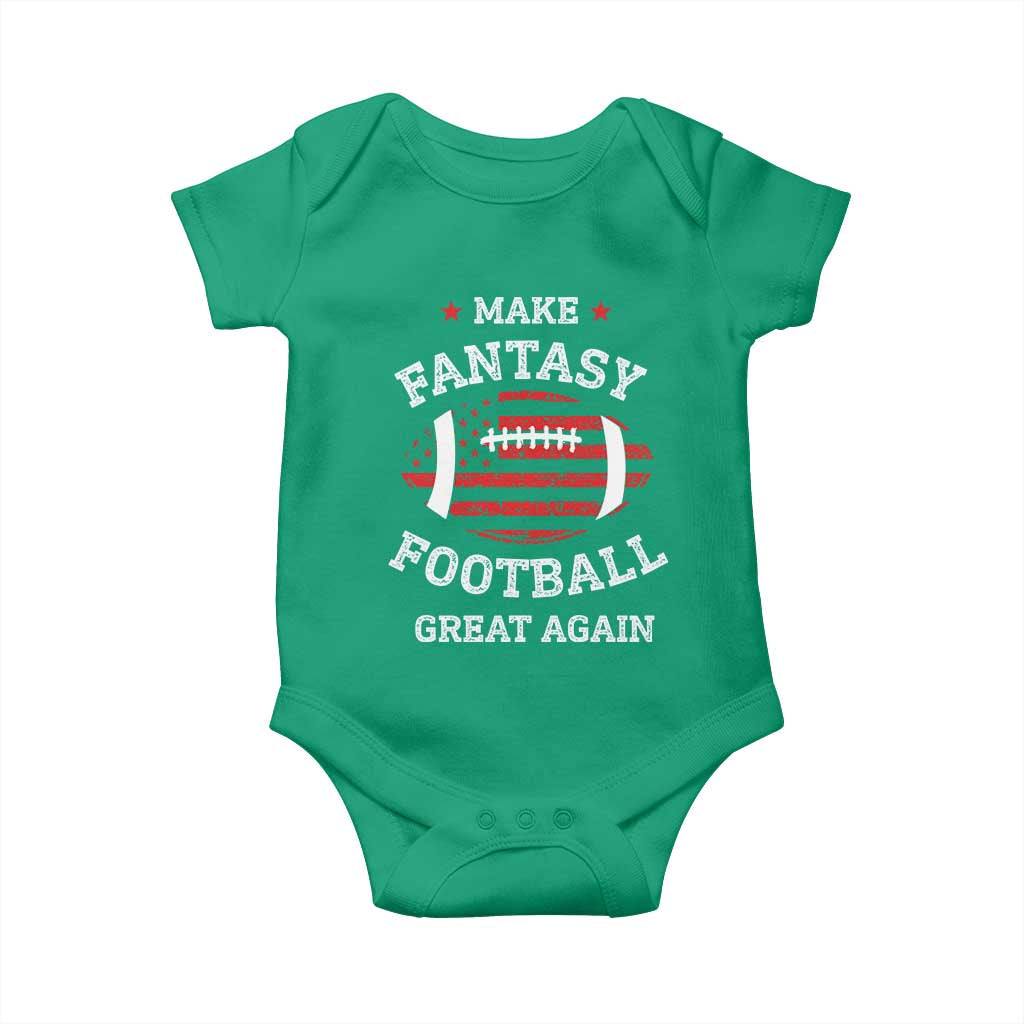 Funny Make Fantasy Football Great Again Baby Onesie TS10 Irish Green Print Your Wear