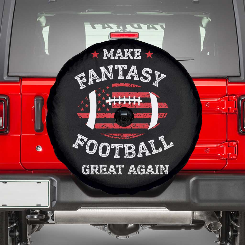 Funny Make Fantasy Football Great Again Spare Tire Cover TS10 Black Print Your Wear