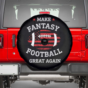 Funny Make Fantasy Football Great Again Spare Tire Cover TS10 Black Print Your Wear