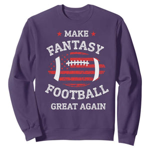 Funny Make Fantasy Football Great Again Sweatshirt TS10 Purple Print Your Wear