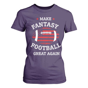 Funny Make Fantasy Football Great Again T Shirt For Women TS10 Purple Print Your Wear