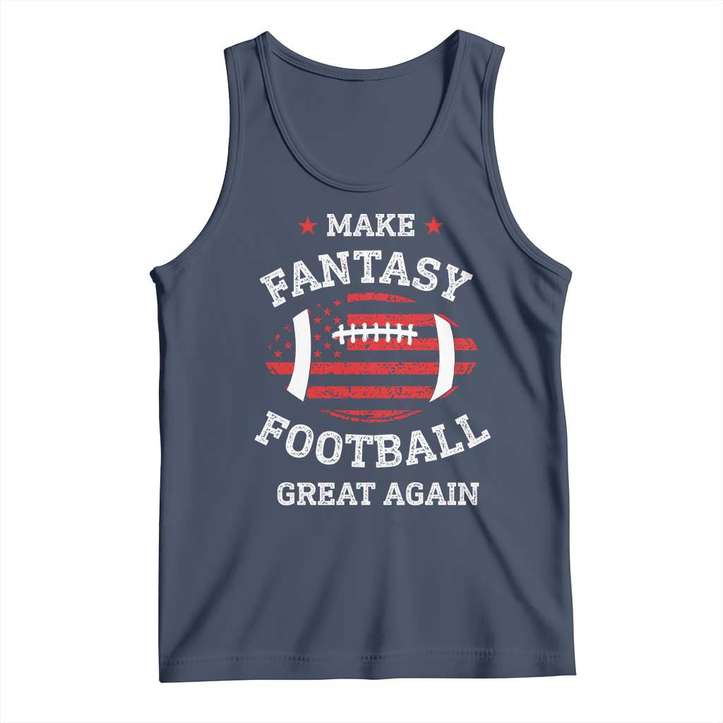 Funny Make Fantasy Football Great Again Tank Top TS10 Navy Print Your Wear