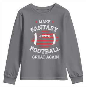Funny Make Fantasy Football Great Again Youth Sweatshirt TS10 Charcoal Print Your Wear