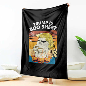 Funny Trump Is Boo Sheet Throw Blanket Ghost Retro Halloween Ghost Custome TS10 Print Your Wear